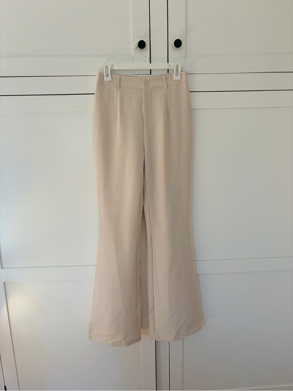 Rumored Cream High Waist Wide Leg Trouser Size Small